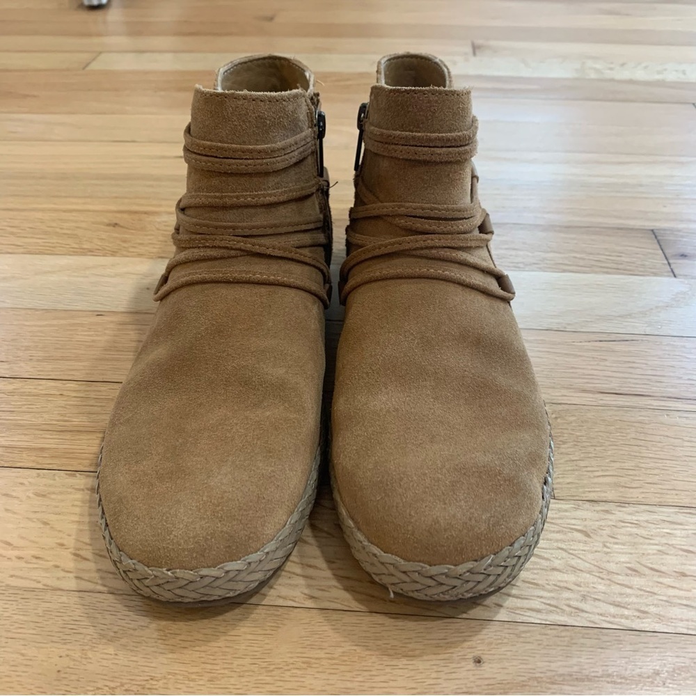UGG Rianne boots in a chestnut suede Strappy Casual Fall Winter Size 8.5 Women’s - Picture 2 of 7